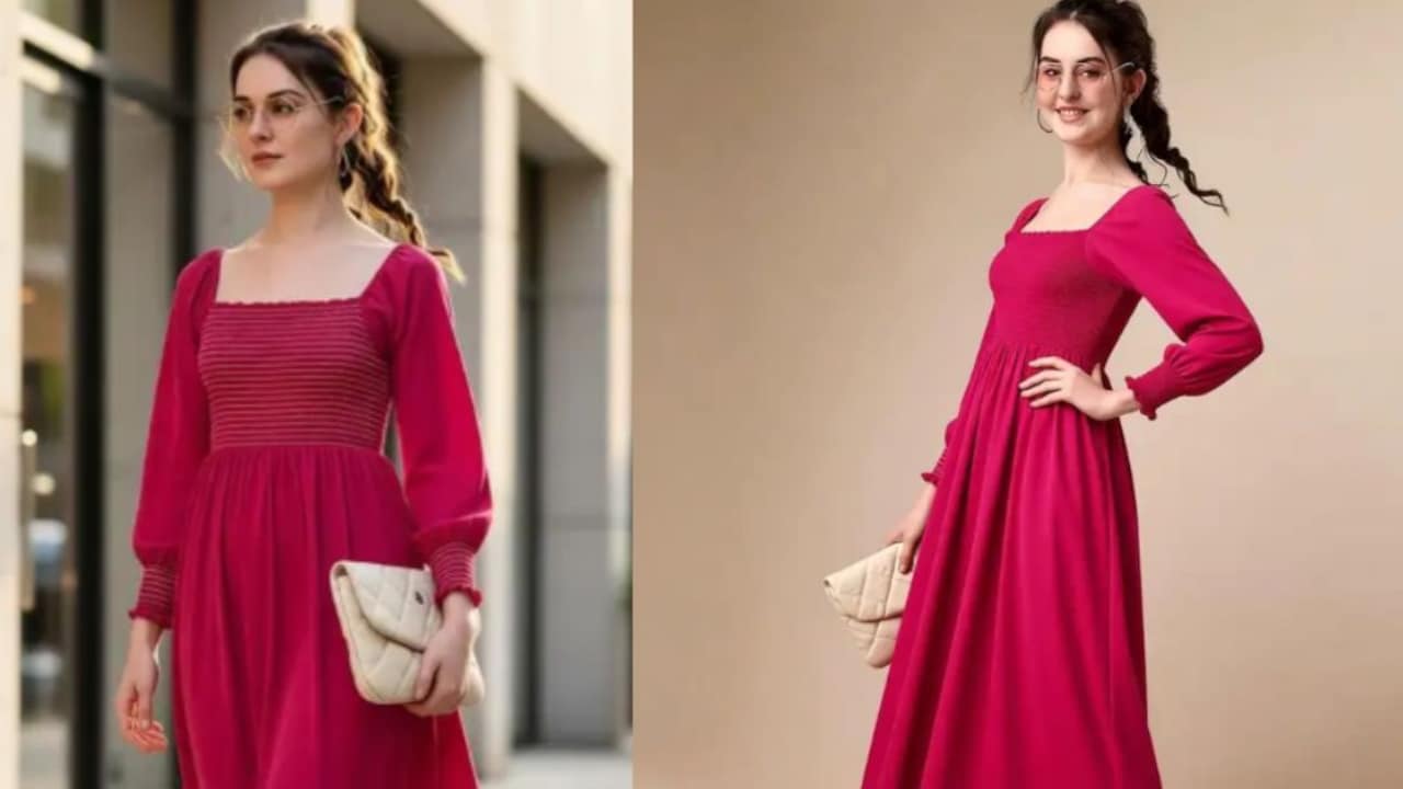 Click to buy Sheetal Associates Women Maxi Pink Dress