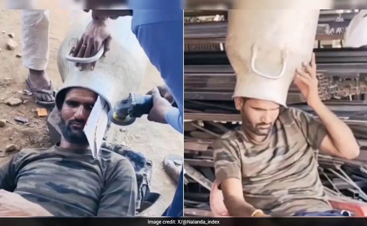 Rajasthan Man's Head Gets Stuck In Milk Can, Video Goes Viral