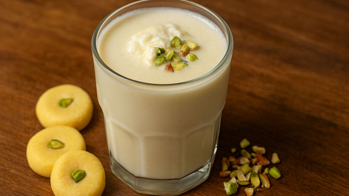 This Peda Lassi Recipe Combines Dessert And Drink In One Glass