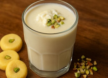 This Peda Lassi Recipe Combines Dessert And Drink In One Glass