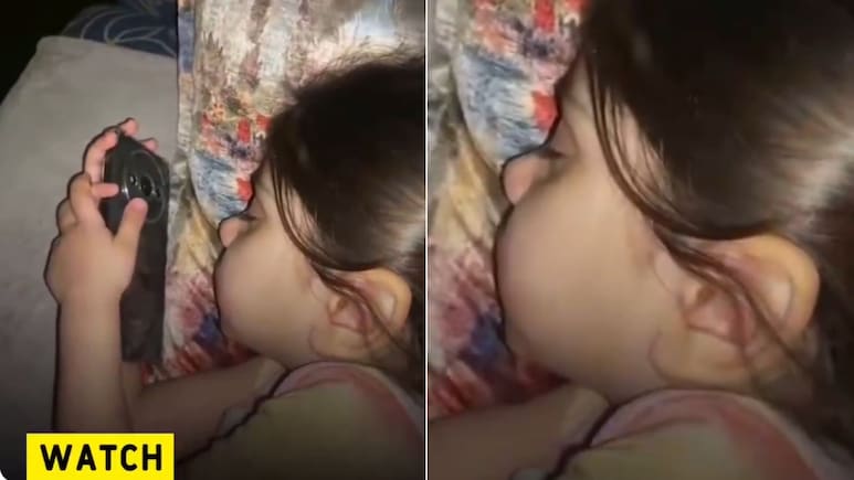 Shocking VIDEO: रिल्सच्या व्यसनाने भयंकर अवस्था! गाढ झोपलेली चिमुकली अन्... दृश्य पाहून पालक हादरले