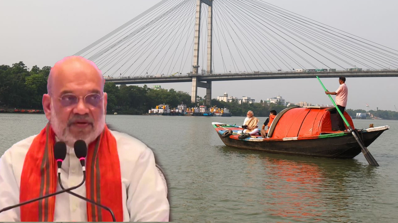 Amit Shah Defends PM Modi's Ganga Ghat Visit In Kolkata, Jhalmuri Outreach