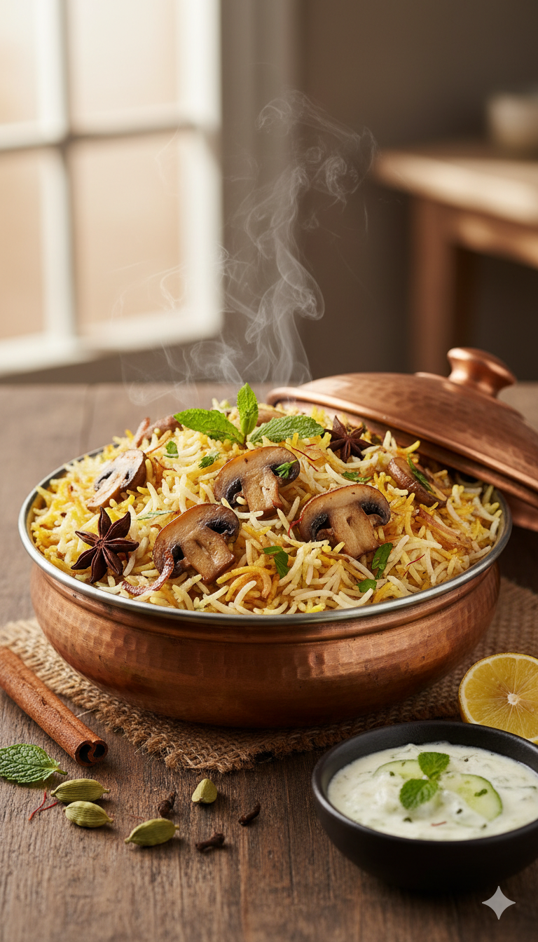 Make This Aromatic Mushroom Biryani In Just 20 Minutes