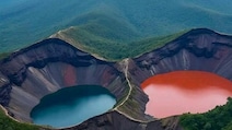 This Volcano In Indonesia Has 3 Lakes. Their Colours Keep Changing