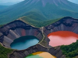 This Volcano In Indonesia Has 3 Lakes. Their Colours Keep Changing