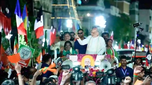 Thousands Greet Amit Shah At Big Chennai Rally For Tamilisai Soundararajan