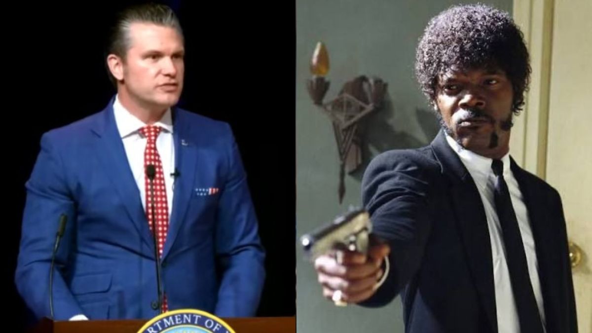 Pete Hegseth Delivers Fake Bible Quote From 'Pulp Fiction' At Pentagon Service
