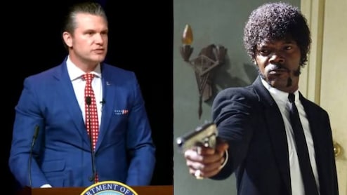 Watch: Pete Hegseth Delivers Fake Bible Quote From 'Pulp Fiction' During Pentagon Sermon