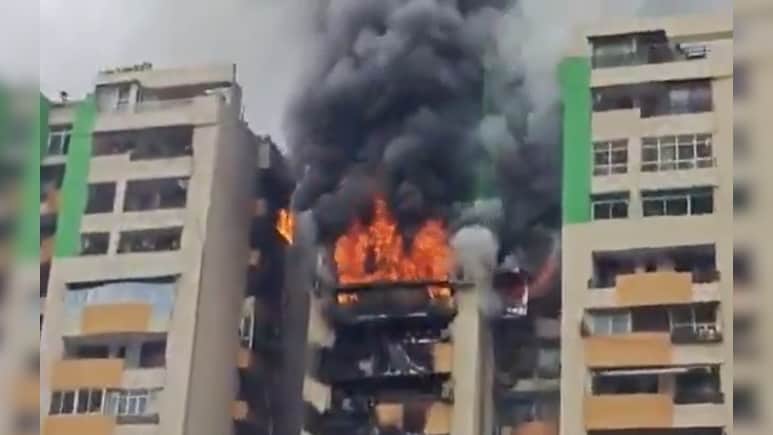 Video: Huge Blaze Engulfs Apartment In Ghaziabad's Gaur Green Avenue, Residents Feared Trapped