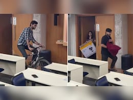 बाल्टी में बुक्स और क्लास में साइकिल! IIT बॉम्बे के स्टूडेंट्स का 'No Bag Day' वायरल