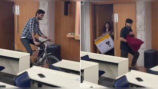 बाल्टी में बुक्स और क्लास में साइकिल! IIT बॉम्बे के स्टूडेंट्स का 'No Bag Day' वायरल