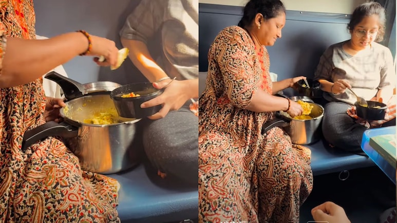 Watch: Mom Boards Overnight Train With A Cooker Full Of Home-Cooked Food