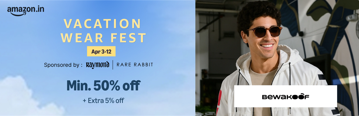 Amazon Vacation Wear Fest Bewakoof Min 50% Amazon Vacation Wear Fest Bewakoof Min 50%