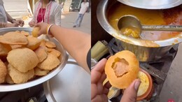 "Golgappa Or Halwa Puri?": Street Vendor's Twist To Pani Puri Has Left Internet Confused