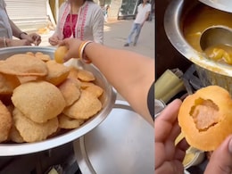 "Golgappa Or Halwa Puri?": Street Vendor's Twist To Pani Puri Has Left Internet Confused