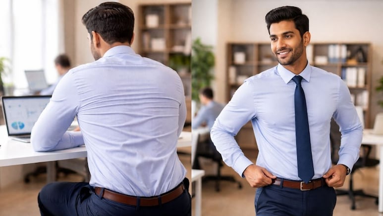 ऑफिस में पूरे दिन बैठने से शर्ट पीछे से सिकुड़ जाती है? अपनाइए ये स्मार्ट ट्रिक्स और दिखिए हमेशा प्रेजेंटेबल
