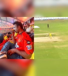 SRH Fan Performs Bizarre Act, Shivam Dube Departs Next Ball. Video Viral