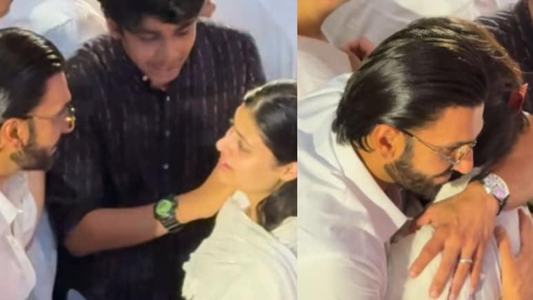 Watch: Ranveer Singh Consoles Zanai Bhosle At Asha Bhosle's Funeral In Mumbai