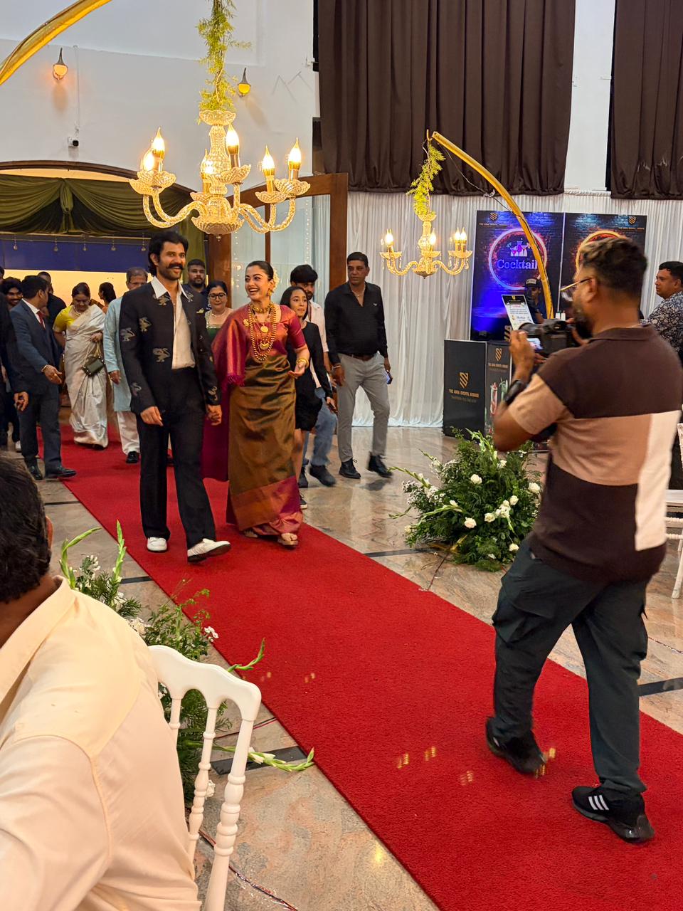 Rashmika Mandanna and Vijay Deverakonda at Kodagu reception