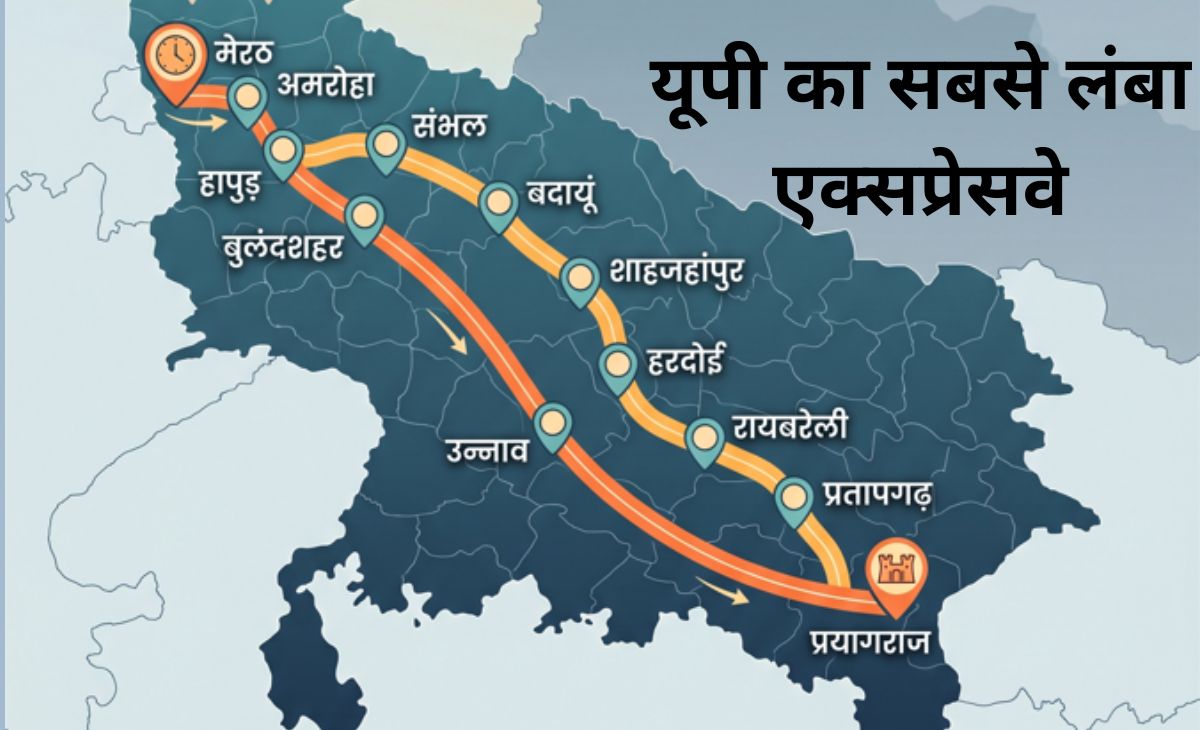 यूपी का सबसे बड़ा एक्सप्रेसवे तैयार, 12 जिलों को मिलेगी 120 KM की रफ्तार, हरिद्वार, बलिया और बिहार भी कनेक्ट होगा