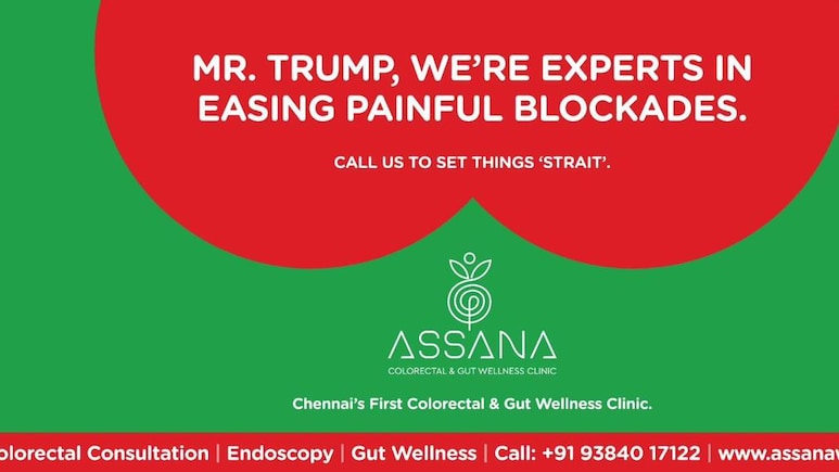 Humour Or Dig? Chennai Clinic's Trump-Themed Billboard Sparks Debate