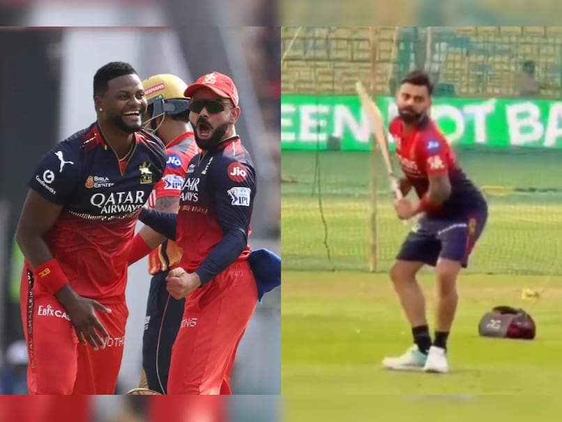 Watch: Virat Kohli Imitates RCB Powerhitter Romario Shepherd's Batting Style, Hilarious Video Goes Viral