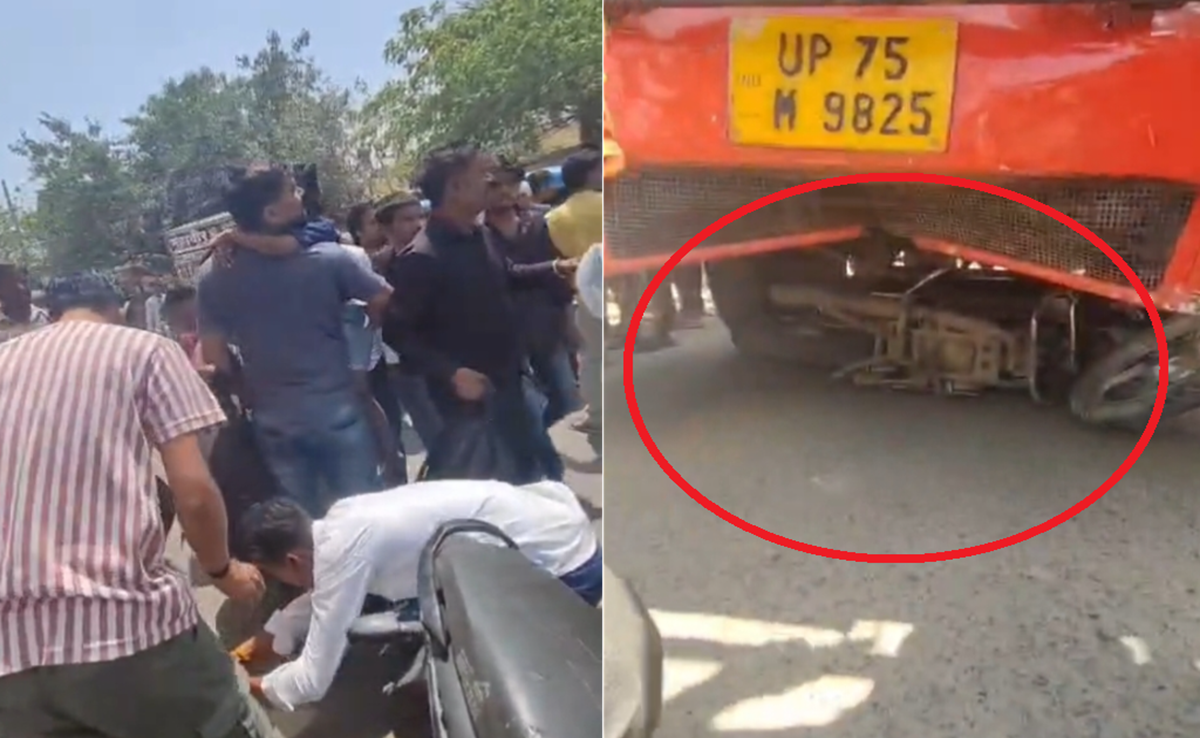 भिंड में दर्दनाक सड़क हादसा; तेज रफ्तार बस ने बाइक सवार चार युवकों को कुचला, तीन की मौके पर मौत