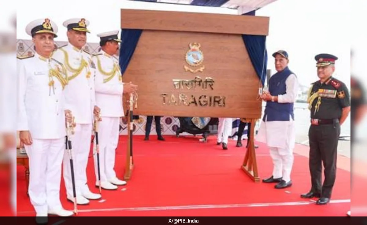 Rajnath Singh Commissions Indian Navy's Stealth Frigate INS Taragiri