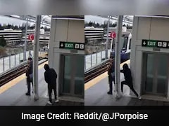 Terrifying Video Shows Man Shoving Passenger Toward Oncoming Train In US