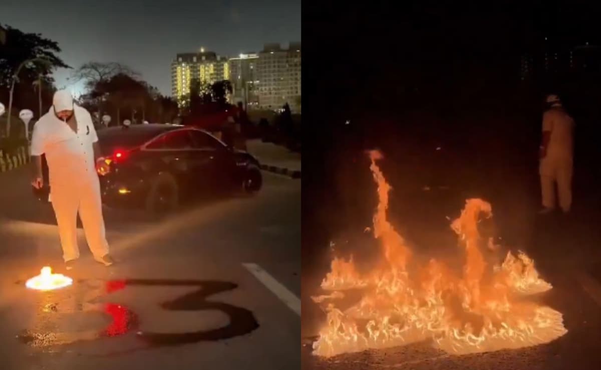 Mumbai: Man Sets Road On Fire For Birthday Reel, Arrested After Video Goes Viral