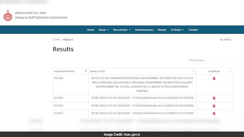 Haryana CET Result Out: PMT के लिए शॉर्टलिस्ट हुए उम्मीदवारों की सूची की गई जारी, लिस्ट में चेक करें अपना नाम