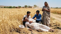 Rajasthan: खेत में गेहूं की कटाई करते समय किसान को आया हार्ट अटैक, 4 बच्चों के सिर से उठा पिता का साया