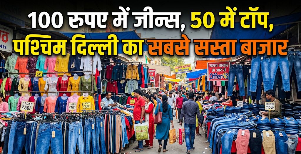 थोक के भाव में कपड़े, 100 रुपए में जीन्स, 50 में टॉप, पश्चिम दिल्ली का सबसे सस्ता बाजार, जानें कैसे पहुंचें?