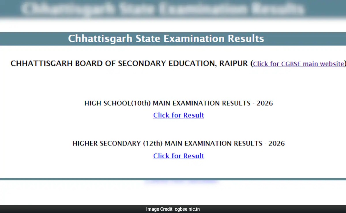 CG Board Result 2026 (OUT) LIVE: 83.04% Students Pass Class 12, 77.15% Pass Class 10, Download Link Here