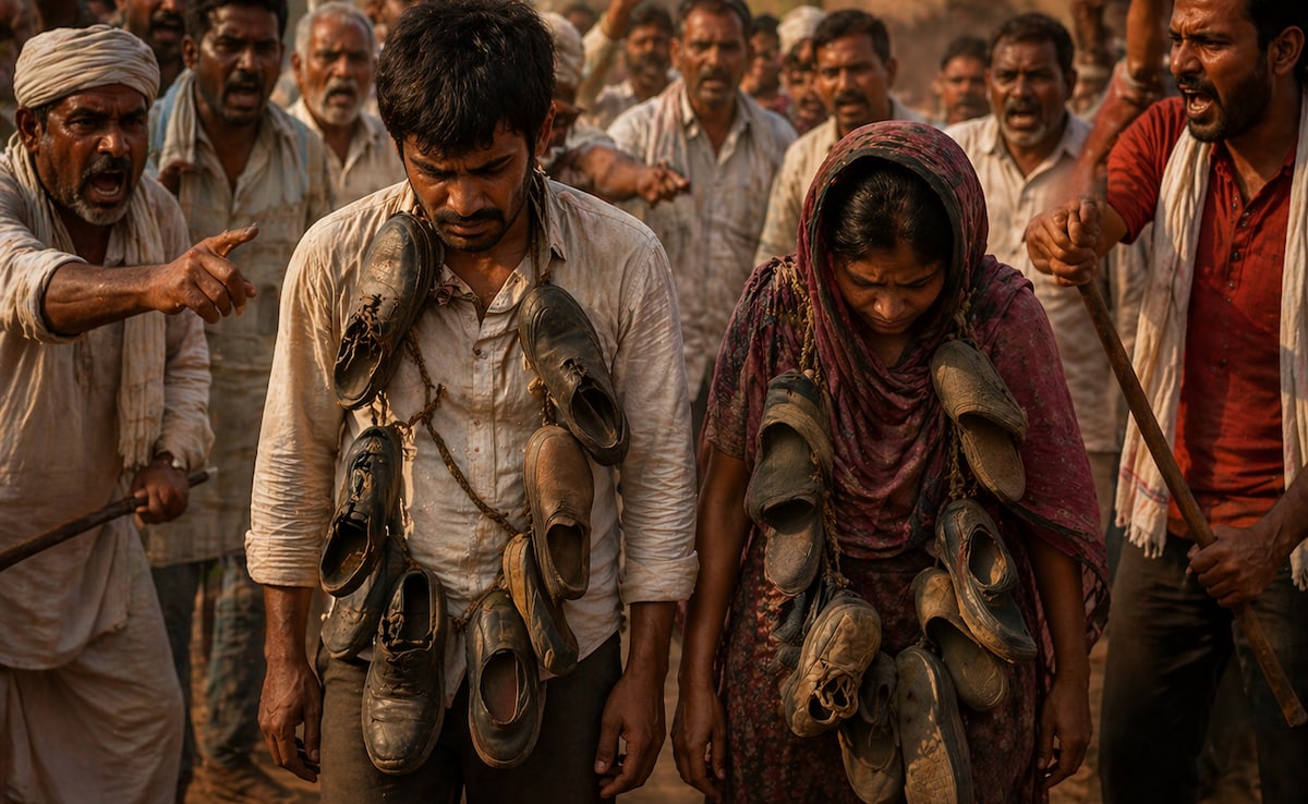 Religion Conversion in India: धर्म परिवर्तन के शक में पति-पत्नी को जूतों की माला पहनाकर धुमाया गया, हाथरस पंचायत की शर्मनाक करतूत