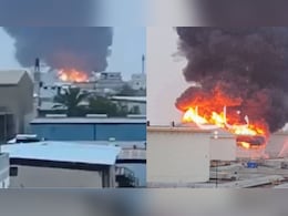बहरीन में बापको तेल रिफाइनरी में मिसाइल हमले के बाद लगी भीषण आग