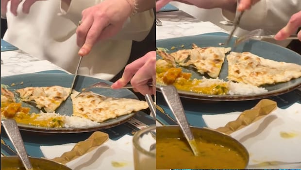 "Looks Like A Crime Scene": Dutch Woman Eating Naan With Fork And Knife Sparks Hilarious Reactions