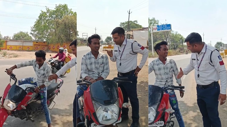 Cop Goes Viral With <i>'Hulku Re'</i> Trend, Explains Traffic Rules In AI Style: Watch Video