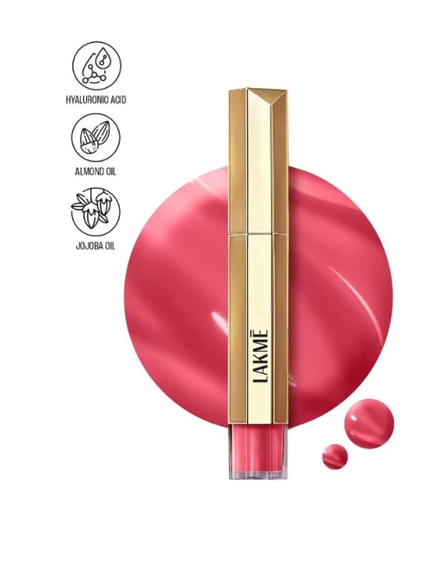 Click here to buy Lakme 9to5 Overtime Shine Tinted Lip Oil - Pink Bloom