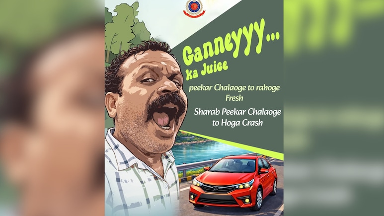 Delhi Police Warns Drivers Against Drunk Driving Using Viral Gange Meme