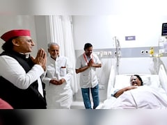 Akhilesh Yadav Visits BJP MLA In Hospital Who Got Injured Burning His Effigy