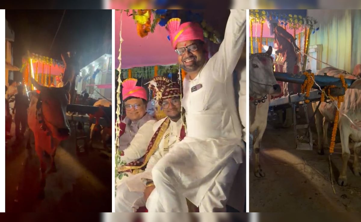 बिहार: न लग्जरी कार, न शोर-शराबा, बारात के लिए सजा दी बैलगाड़ी; दूल्हे के साथ बैठे JDU विधायक