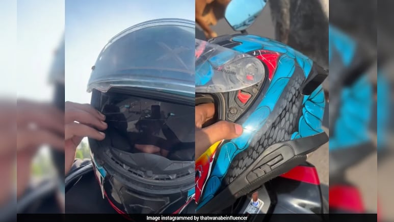 मौत को छूकर टक्क से वापस आया बाइकर, चाइनीज मांझे ने लोहे जैसा हेलमेट भी मक्खन की तरह चीर डाला!