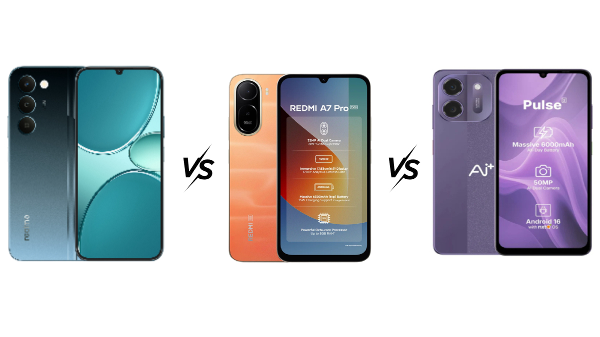 Realme Narzo 100 Lite 5G vs Xiaomi Redmi A7 Pro 5G Vs Ai Plus Pulse 2, बजट प्राइस में कौन से फोन में कितना दम!