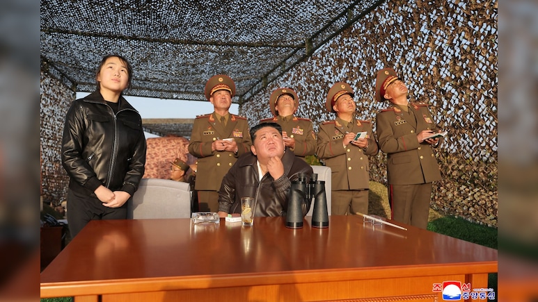 North Korea's Kim Jong Un Oversees Ballistic Missile Launch With His Daughter
