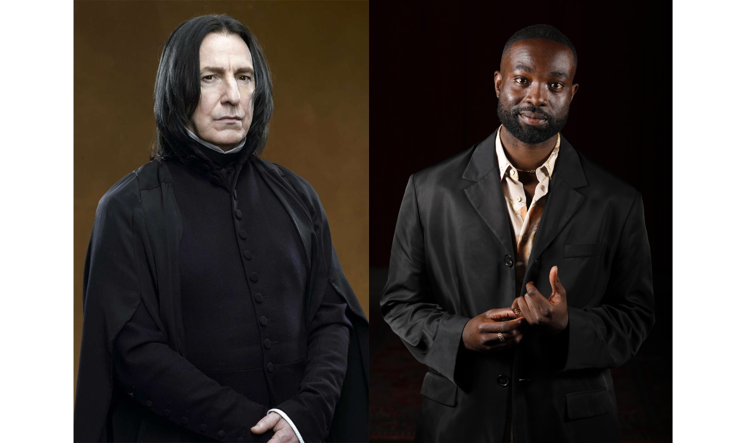 Alan Rickman (L)