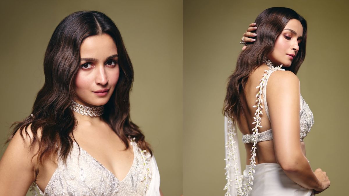 Alia Bhatt Turns Heads In A Custom Gaurav Gupta Mogra Saree In Mumbai