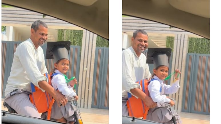 मेडल भी है...बेटी की मासूमियत पर फिदा हुआ सोशल मीडिया, वायरल हुआ बाप-बेटी का इमोशनल वीडियो