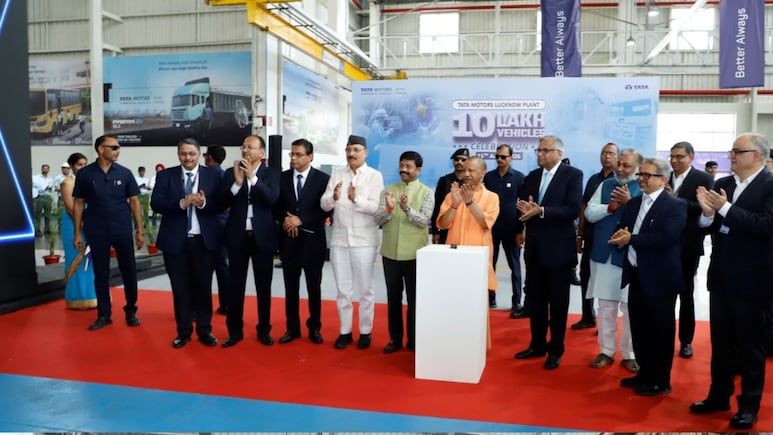UP CM Yogi Adityanath Flags Off e-Bus As Tata Motors Celebrates 1 Million Unit Milestone