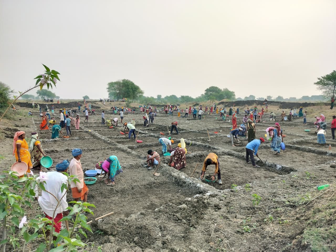 MGNREGA Employment: कबीरधाम में मनरेगा के तहत काम करते ग्रामीण